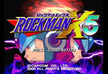 Rockman X5 Title Screen